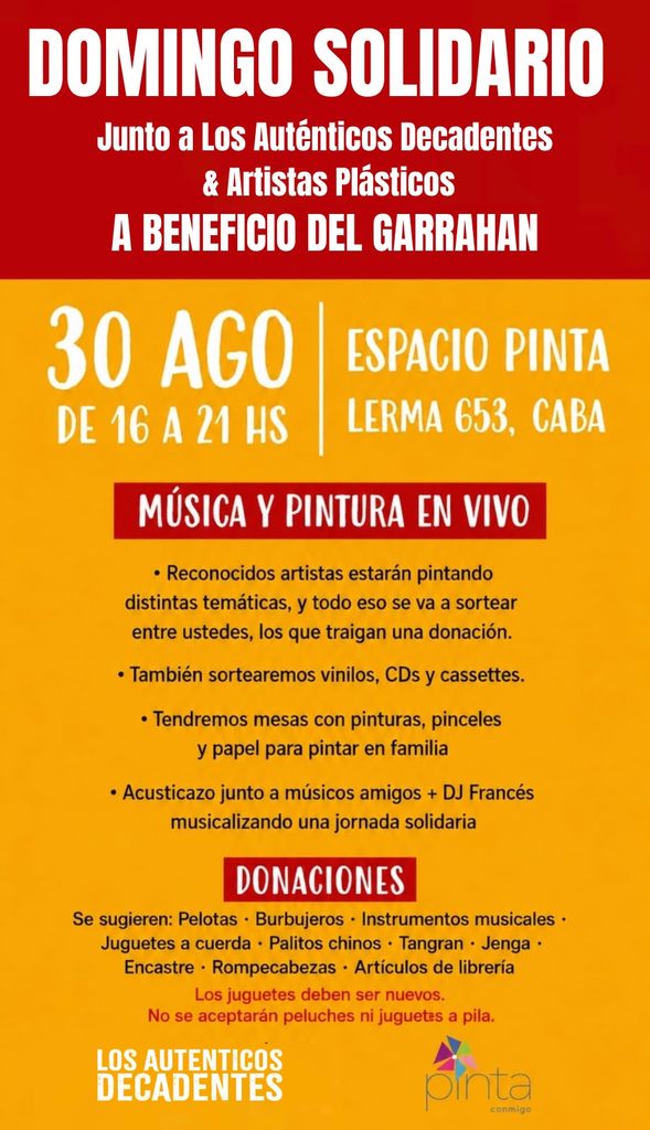 Evento a beneficio del Garrahan y Circo Rodas solidario cerrando el mes de las Infancias